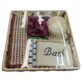 HG-JFN38 - SET DE BAÑO EN BANDEJA DE MIMBRE (40/1)