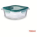 HG- KRG201 - CONTENEDOR DE VIDRIO CON TAPA HERMÉTICA 700ML (24/1)