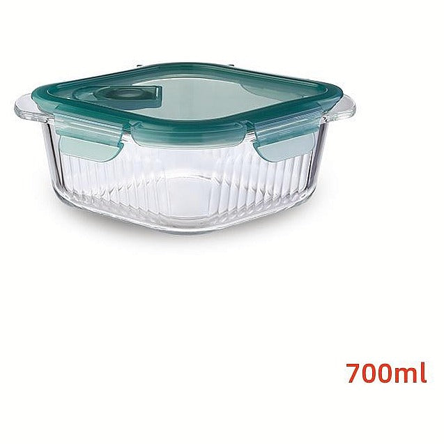 HG- KRG201 - CONTENEDOR DE VIDRIO CON TAPA HERMÉTICA 700ML (24/1)
