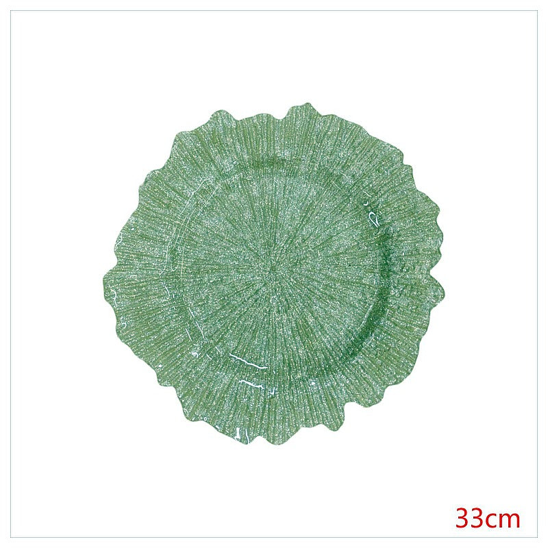 H-HBP21 - PLATO DECORATIVO VERDE 33 CM (50/1)