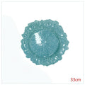 H-HBP22 - BAJOPLATO DECORATIVO TURQUESA 33 CM (50/1)