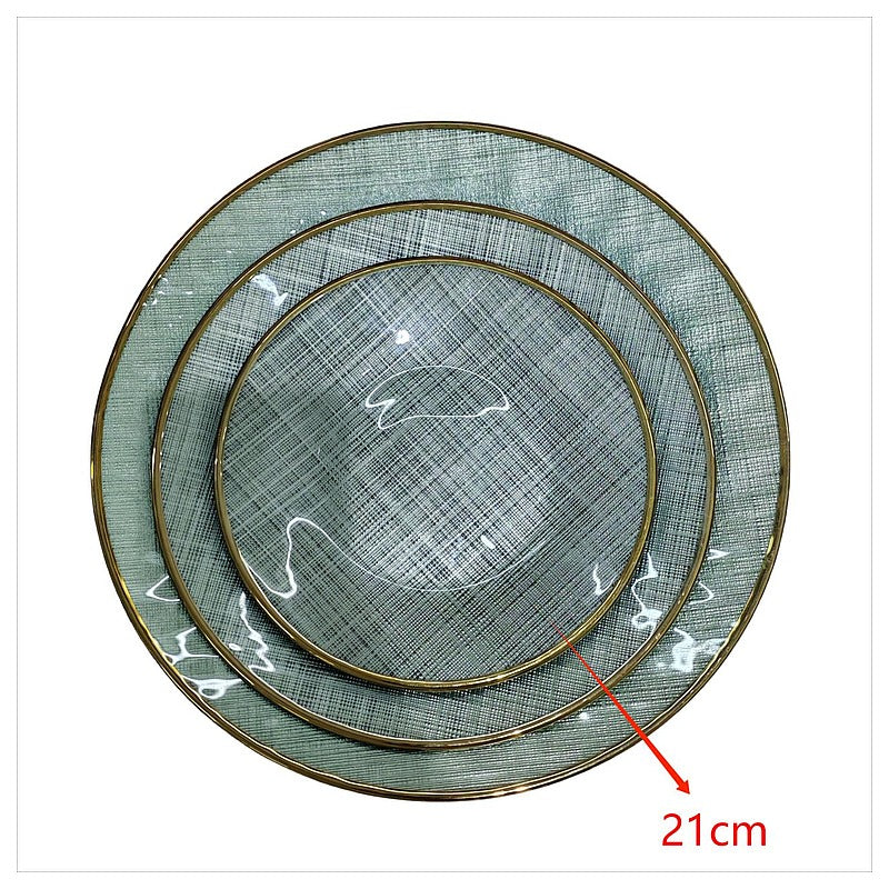 H-HBP24 - JUEGO DE PLATOS DE VIDRIO 21 CM (24/1)