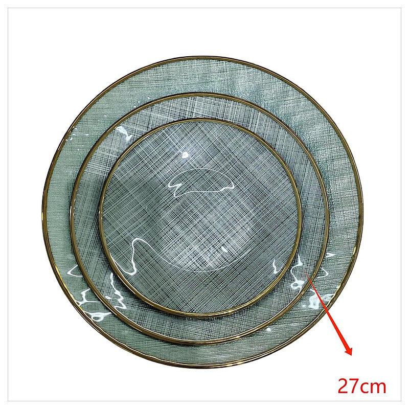 H-HBP25 - JUEGO DE PLATOS DE VIDRIO 27 CM (18/1)