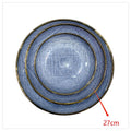 H-HBP28 - PLATO DE CERÁMICA AZUL 27 CM (18/1)