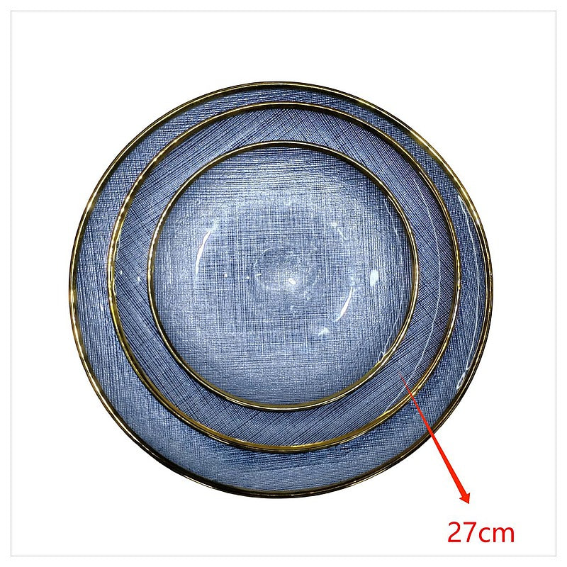 H-HBP28 - PLATO DE CERÁMICA AZUL 27 CM (18/1)