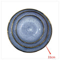 H-HBP29 - PLATO DECORATIVO AZUL DORADO 33CM (12/1)