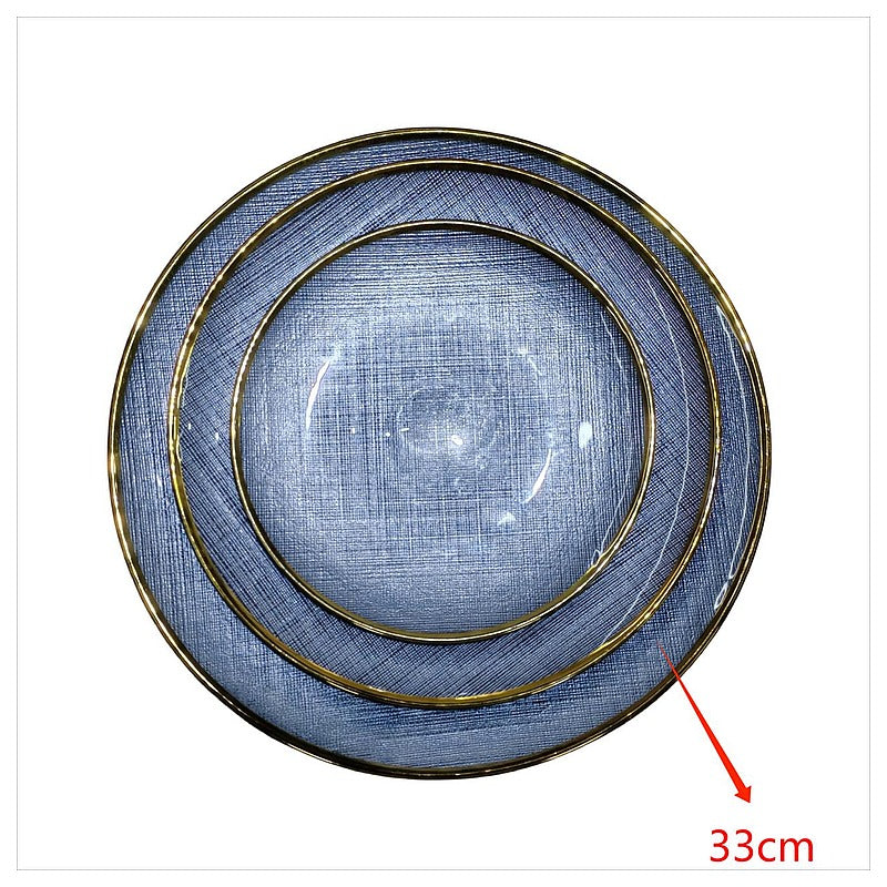 H-HBP29 - PLATO DECORATIVO AZUL DORADO 33CM (12/1)
