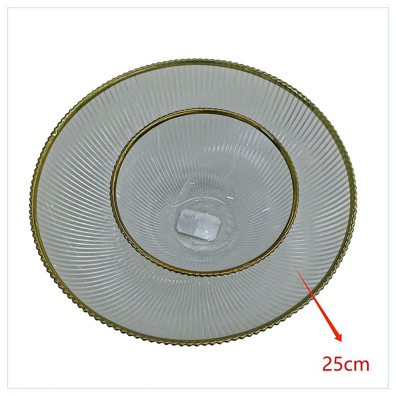 H-HBP36 - PLATO DECORATIVO DE VIDRIO 25CM (6/1)