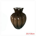 H-HBP39 - FLORERO DE CERÁMICA MARRÓN 20.5*28CM (6/1)