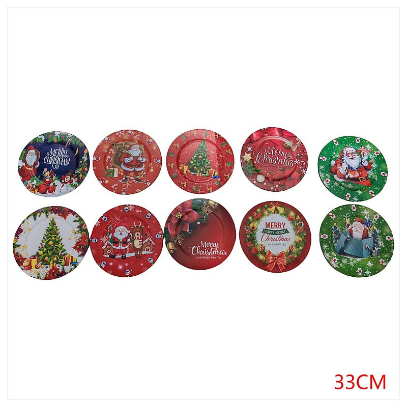 H-HBP44 - PLATOS DECORATIVOS NAVIDEÑOS 33CM (50/1)