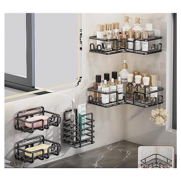 HG- XHD04 - ESTANTERÍA DE ESQUINA PARA BAÑO DE METAL (20/1)
