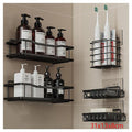 HG- XHD05 - ESTANTES DE BAÑO CON SOPORTE NEGRO 5 PIEZAS (20/1)