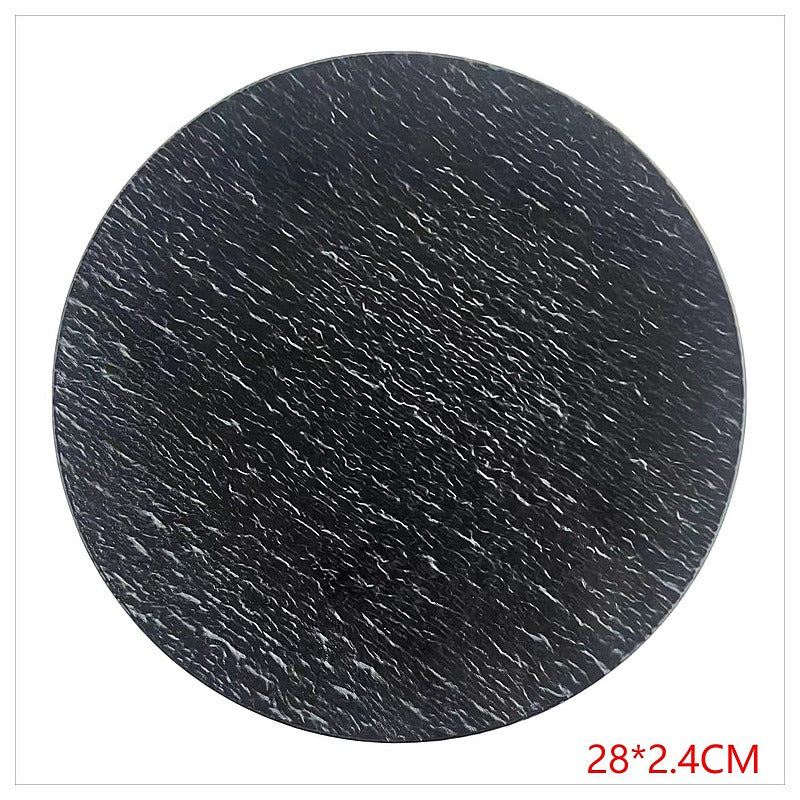 KT-WMT12 - PLATO DE MELAMINA NEGRO 28X2.4 CM (40/1)
