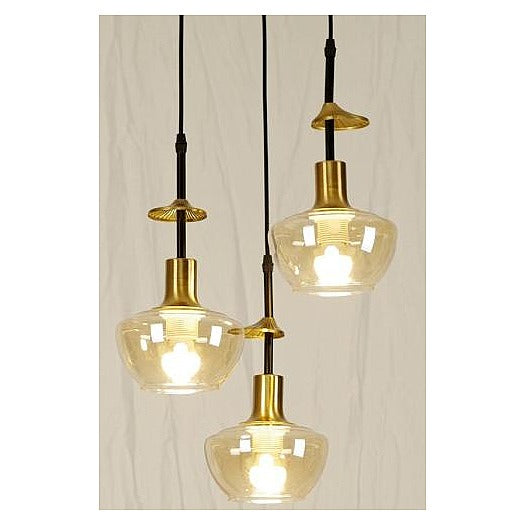 IP-XPL24 - LÁMPARA COLGANTE DE VIDRIO DORADO (4/1)