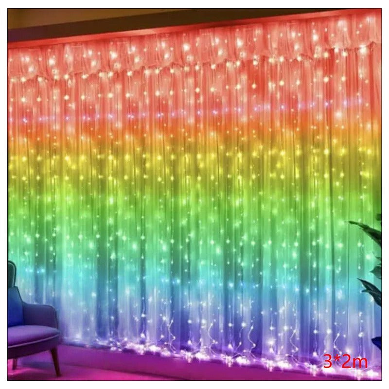 IP-SFLS09 - CORTINA DE LUCES LED MULTICOLOR (40/1)