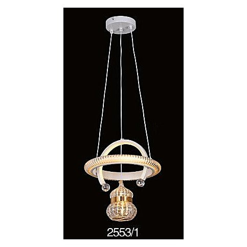 IP-GCP04 - LÁMPARA COLGANTE DE CRISTAL Y METAL (10/1)