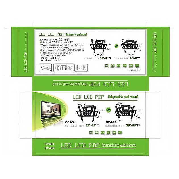HS-CP402 - SOPORTE PARA TV LED LCD DE 26" A 65" (5/1)
