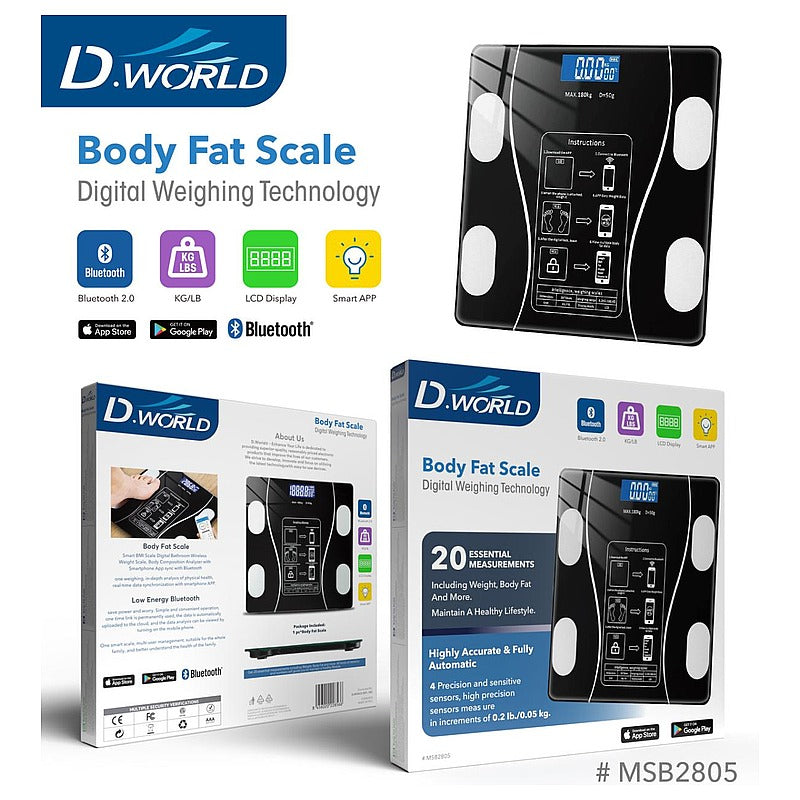 DW- 2805 - BÁSCULA DIGITAL CON MEDIDOR DE GRASA (10/1)