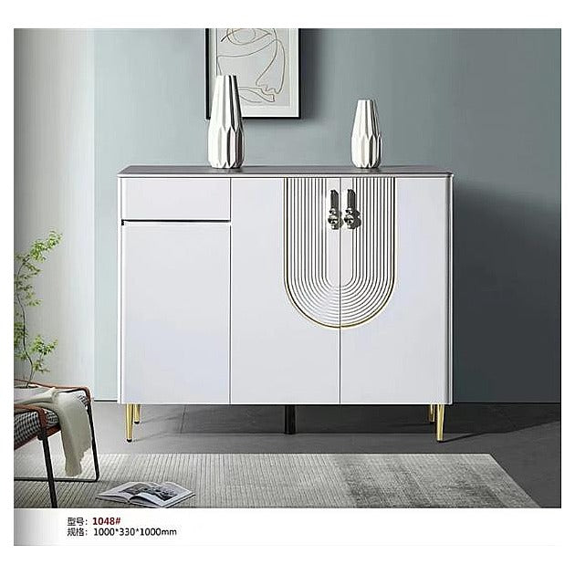 HF-ZSC11 - CREDENZA BLANCO CON DETALLES DORADOS (1/1)