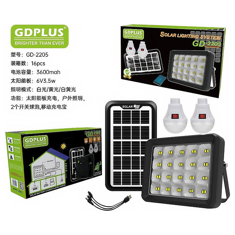 HNE-009 - SISTEMA DE ILUMINACIÓN SOLAR GDPLUS (20/1)