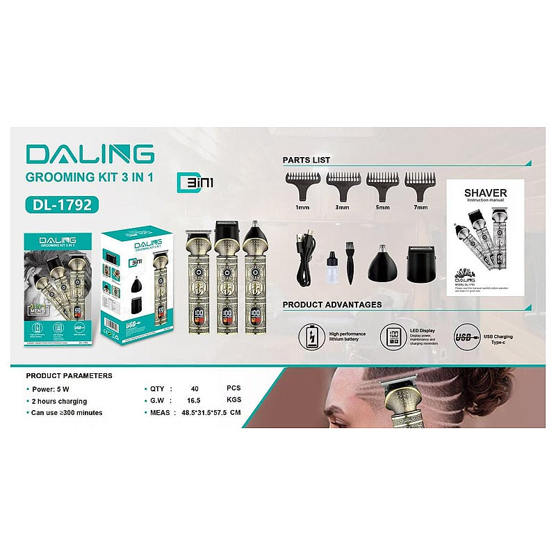 DL-1792 - KIT DE ASEO MULTIFUNCIONAL 3 EN 1 (40/1)