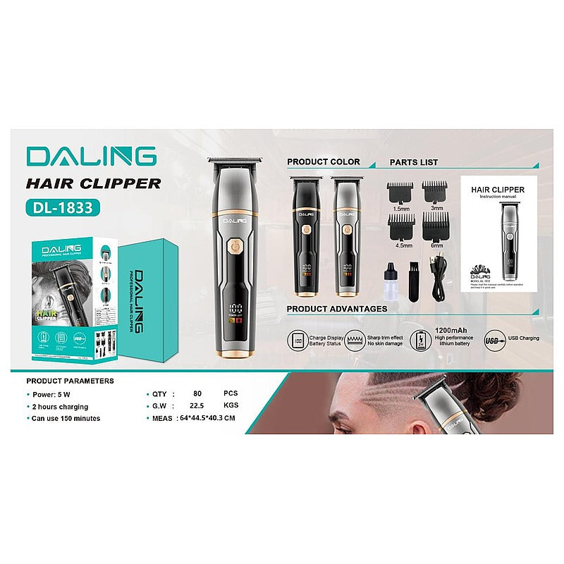 DL-1833 - CORTADORA DE CABELLO INALÁMBRICA (80/1)