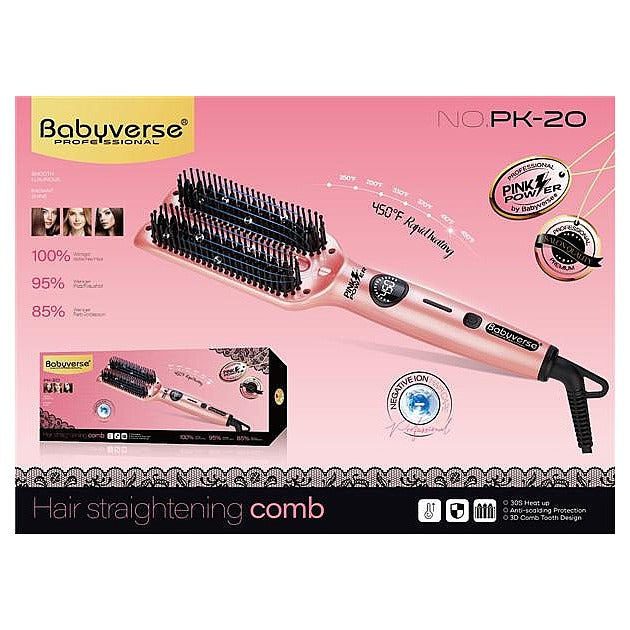 BS-B019 - CEPILLO ALISADOR ELÉCTRICO ROSA (20/1)