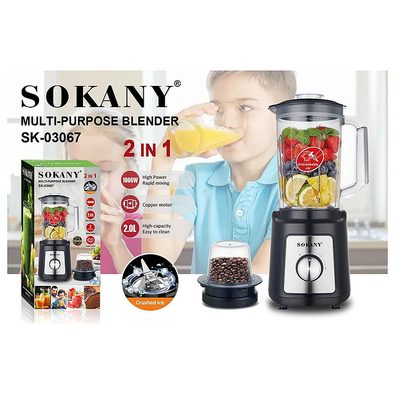 SK-03067 - LICUADORA 2 EN 1 DE 1000W (6/1)