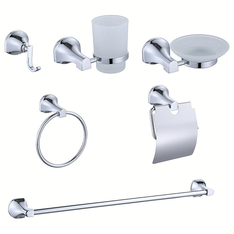 BA-BP6 - SET DE ACCESORIOS DE BAÑO CROMADOS (5/1)