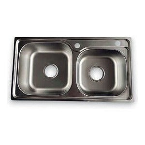 BA-OH10 - FREGADERO DOBLE DE ACERO INOXIDABLE (200/1)