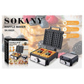 SK-08025 - MÁQUINA PARA HACER WAFFLES ELÉCTRICA (6/1)