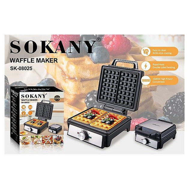 SK-08025 - MÁQUINA PARA HACER WAFFLES ELÉCTRICA (6/1)