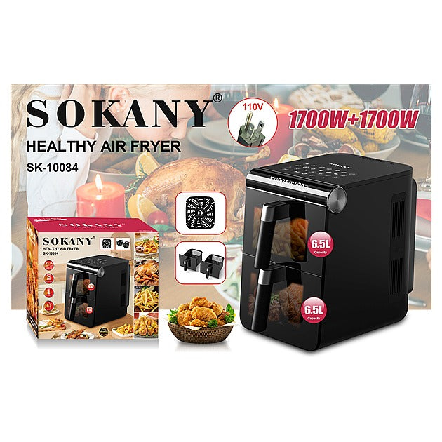 SK-10084 - FREIDORA DE AIRE DOBLE 6.5L+6.5L (1/1)