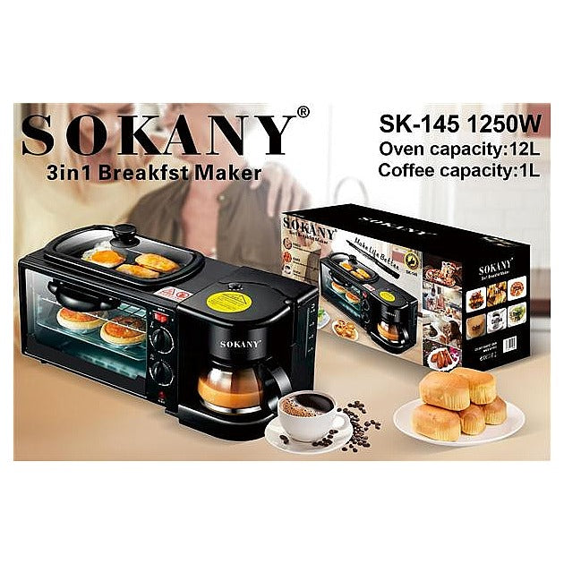 SK-145 - MINI HORNO 3 EN 1 CON CAFETERA (4/1)