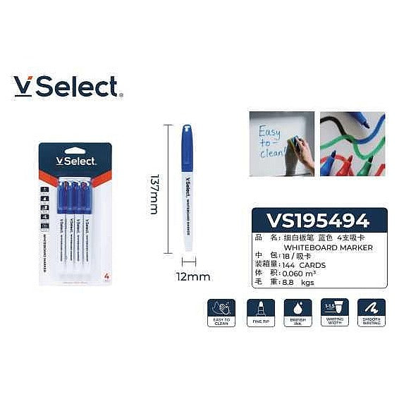 VS195494 - MARCADOR PARA PIZARRA AZUL FINO (144/1)