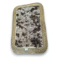 HG-GZH05 - ALFOMBRA RECTANGULAR DE YUTE Y PELO SINTÉTICO (20/1)