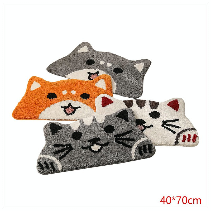 HG-QSM57 - ALFOMBRA DECORATIVA CON DISEÑO DE GATOS (30/1)