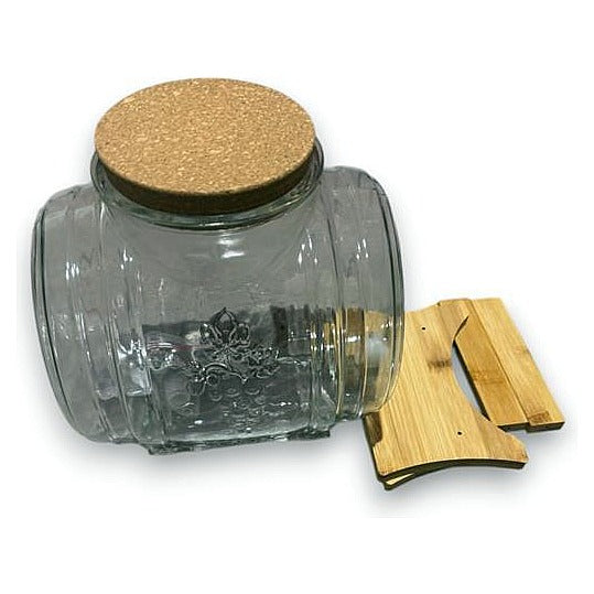 HG- KRG220 - RECIPIENTE DE VIDRIO CON TAPA DE CORCHO (6/1)