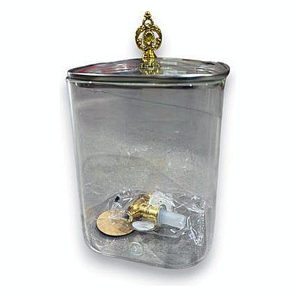 HG- KRG222 - CONTENEDOR DE VIDRIO CON TAPA ORNAMENTAL (12/1)