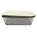 HG- KRG225 - CONTENEDOR DE VIDRIO CON TAPA DE BAMBÚ (24/1)