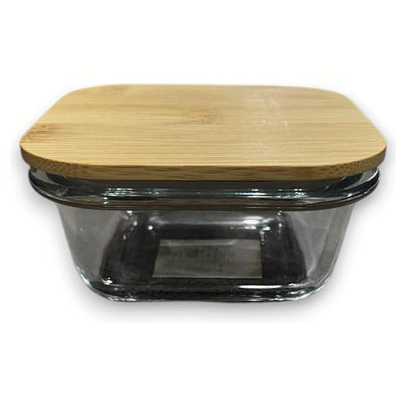 HG- KRG231 - RECIPIENTE DE VIDRIO CON TAPA DE BAMBÚ (48/1)