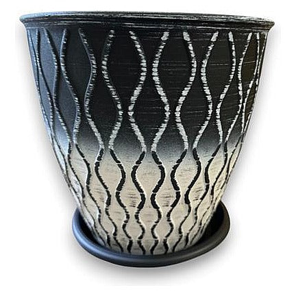 HG-BXP50 - MACETA DECORATIVA DE CERÁMICA CON PLATO (16/1)