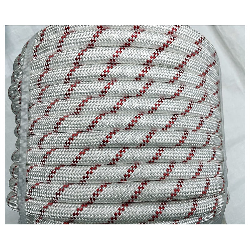 HG-FSH10 - CUERDA TRENZADA BLANCA CON ROJO (3/1)