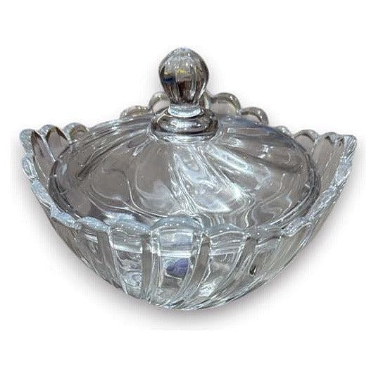 HG-KRG236 - BOMBONERA DE CRISTAL CON TAPA (12/1)