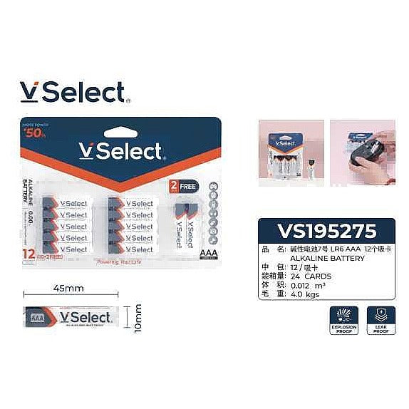 VS195275 - PILAS ALCALINAS AAA 12+2 (24/1)