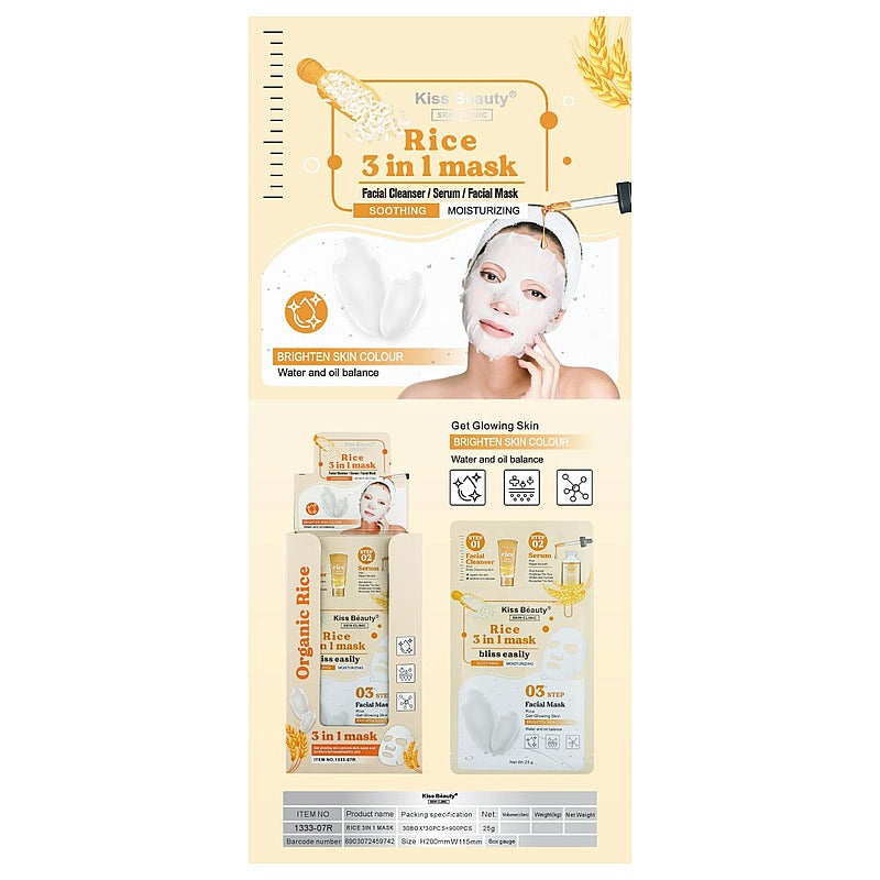 1333-07R - MASCARILLA FACIAL 3 EN 1 DE ARROZ (900/1)