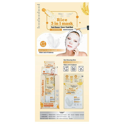 1333-07R - MASCARILLA FACIAL 3 EN 1 DE ARROZ (900/1)