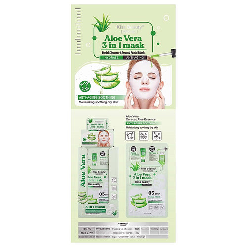 1333-07AV - MASCARILLA FACIAL 3 EN 1 DE ALOE VERA (900/1)