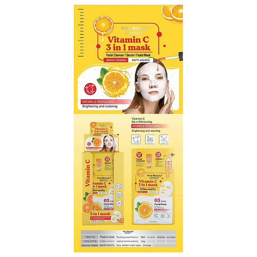 1333-07VC - MASCARILLA FACIAL 3 EN 1 CON VITAMINA C (900/1)