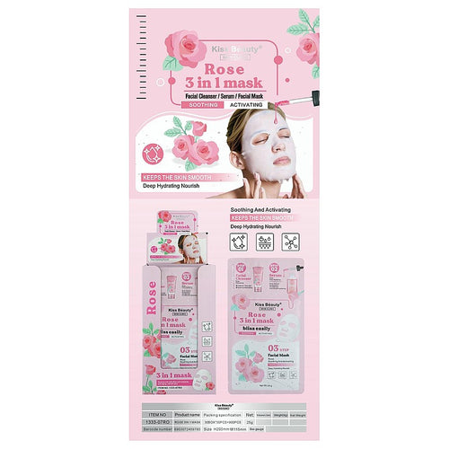 1333-07RO - MASCARILLA FACIAL 3 EN 1 DE ROSA (900/1)